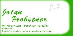jolan probstner business card